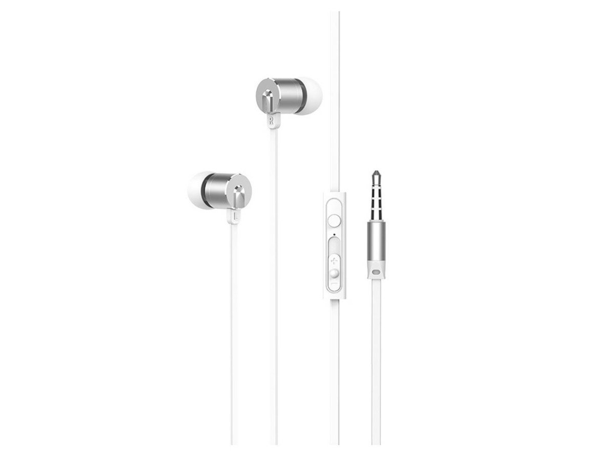 Hands Free Hoco M63 Ancient Sound Earphones Stereo 3.5mm Ασημί με Μικρόφωνο και Πλήκτρο Λειτουργίας