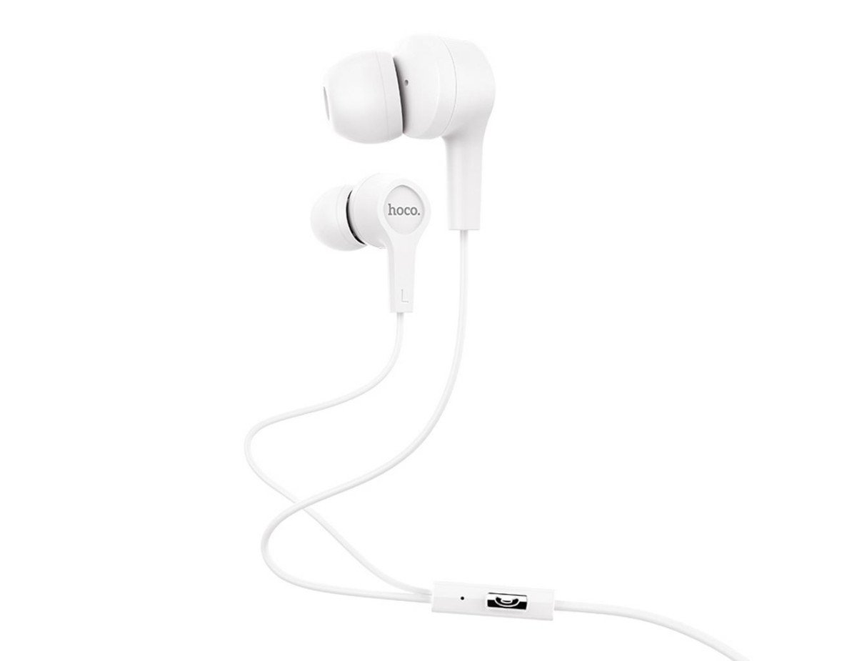 Hands Free Hoco M50 Daitiness  Earphones Stereo 3.5mm με Μικρόφωνο και Πλήκτρο Λειτουργίας 1.2μ Λευκό