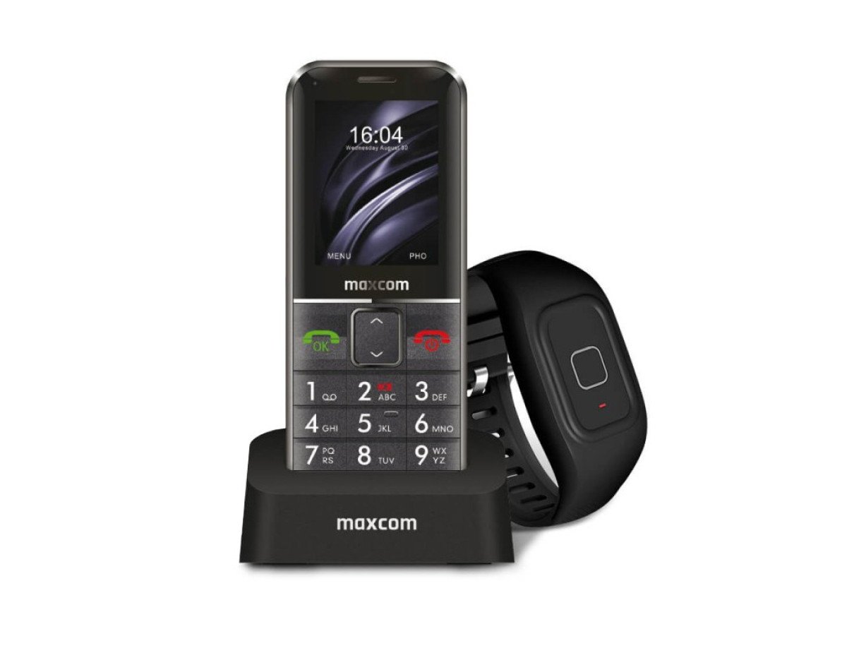 Maxcom MM735 2.4" 2G IP67 με Ασύρματο Βραχιόλι SOS, GPS, Bluetooth, Κάμερα 2.0MP, Ραδιόφωνο, Φακό και Πλήκτρο Έκτακτης Ανάγκης Μαύρο