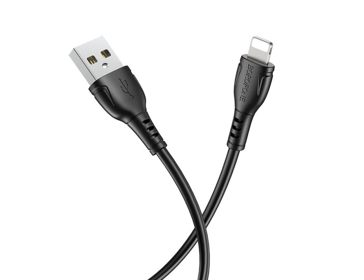 Καλώδιο σύνδεσης Borofone BX51 Triumph USB σε Lightning 2.4A 1μ Μαύρο