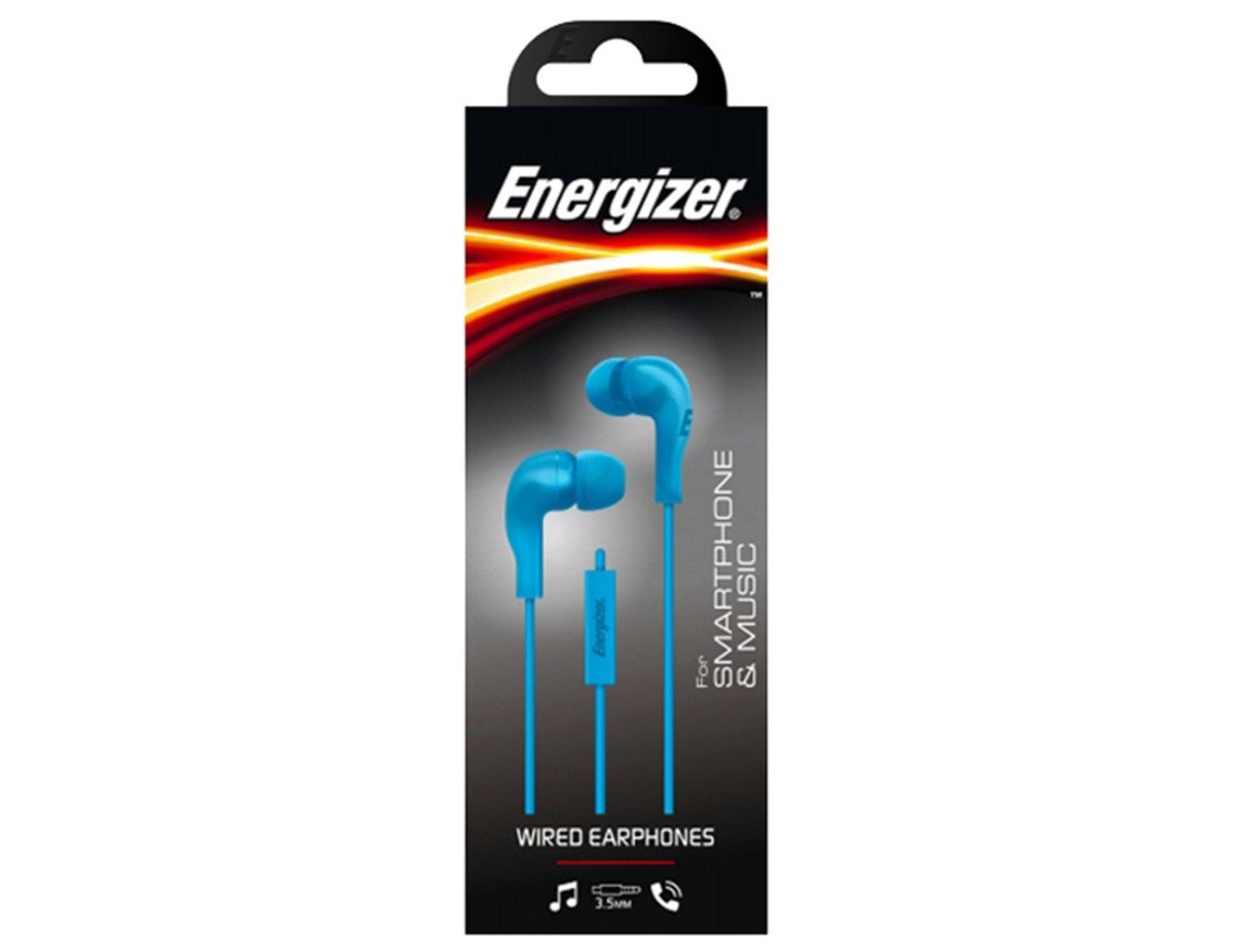 Hands Free Energizer CIA5 Stereo 3.5mm Μπλε με Μικρόφωνο και Πλήκτρο Λειτουργίας 1,1μ