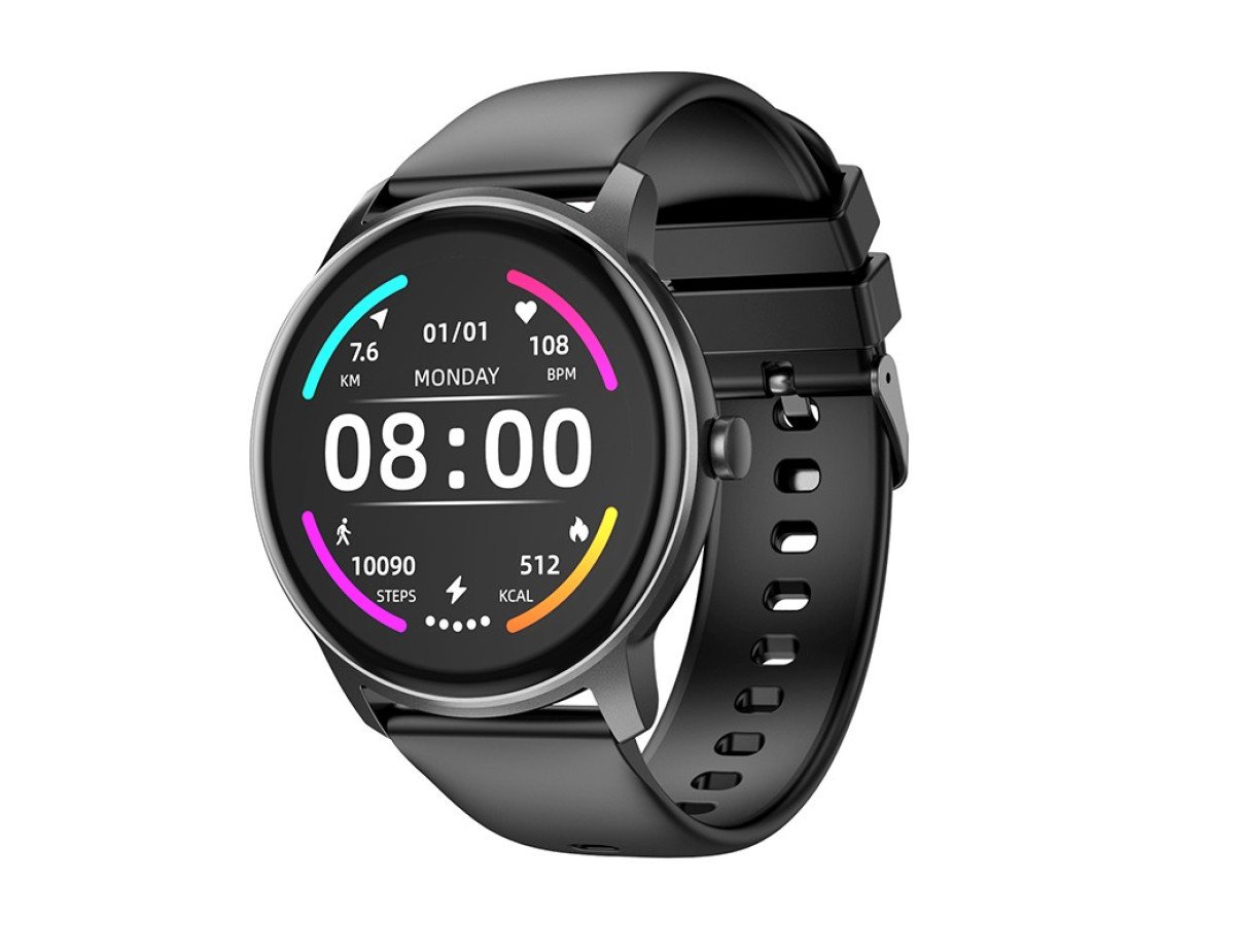 Smartwatch Hoco Y4 IP68 IPS Screen 1.28" 2.5D Glass 220mAh V4.0 Silicon Band  Μαύρο