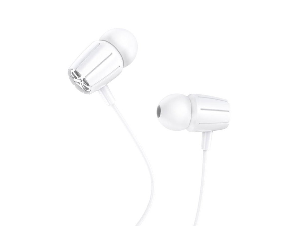 Hands Free Hoco M88 Graceful Earphones Stereo 3.5mm Λευκό 1.2μ με Μικρόφωνο και Πλήκτρο Λειτουργίας