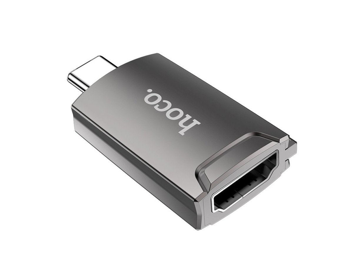 Αντάπτορας Hoco UA19 USB-C σε HDMI 4K 30Hz (3840*2160P) Θηλυκό Γκρι