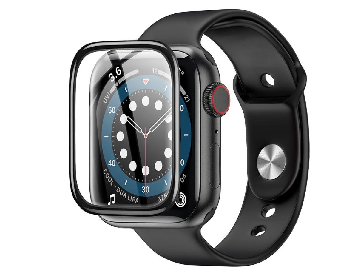 Tempered Glass Hoco A29 0.33mm 9H 3D Hot bending 40mm για iWatch Series4/5/6/SE Μαύρο