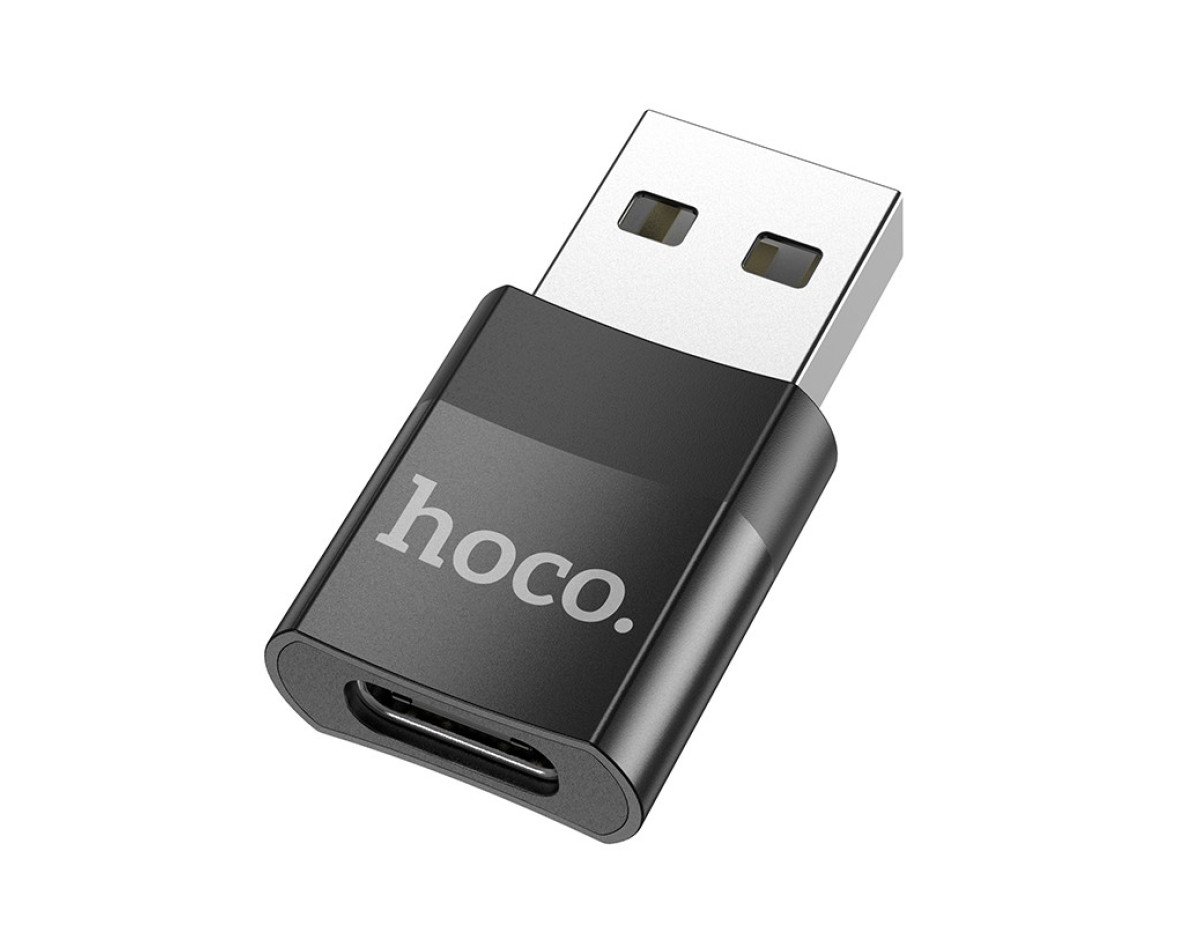 Αντάπτορας Hoco UA17 USB 3.0 σε USB-C με Λειτουργία OTG και Δυνατότητα Φόρτισης 2A/3A  60W Μαύρο