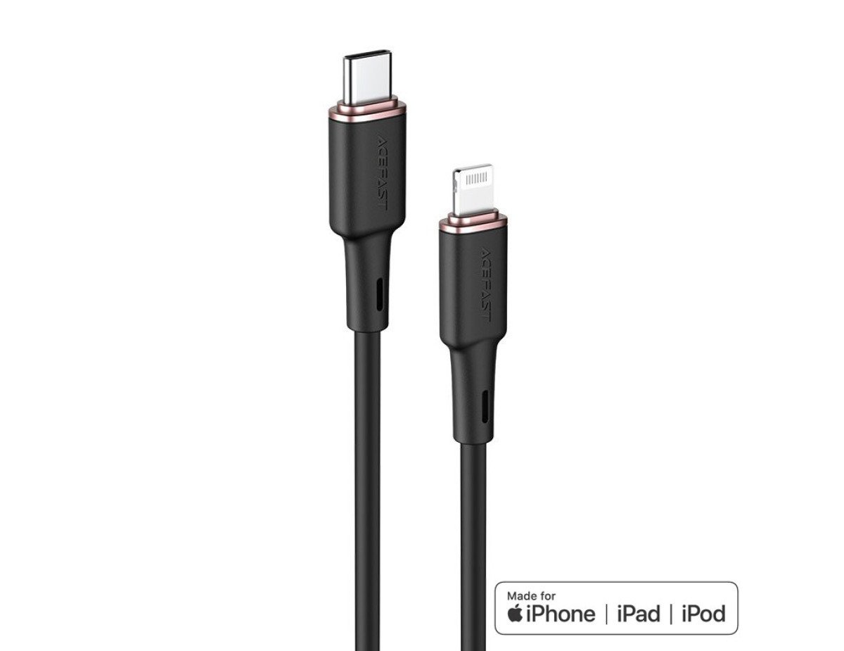 Καλώδιο σύνδεσης Acefast C2-01 USB-C σε Lightning 3A 30W Apple Certified MFI 1.2m Μαύρο