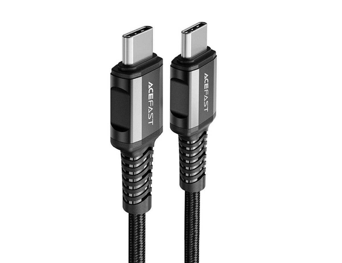 Καλώδιο σύνδεσης Acefast C1-03 USB-C σε USB-C Braided 3A 60W 1.2m Μαύρο