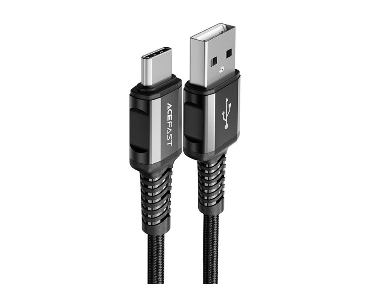 Καλώδιο σύνδεσης Acefast C1-04 USB-A σε USB-C Braided 3A 1.2m Μαύρο