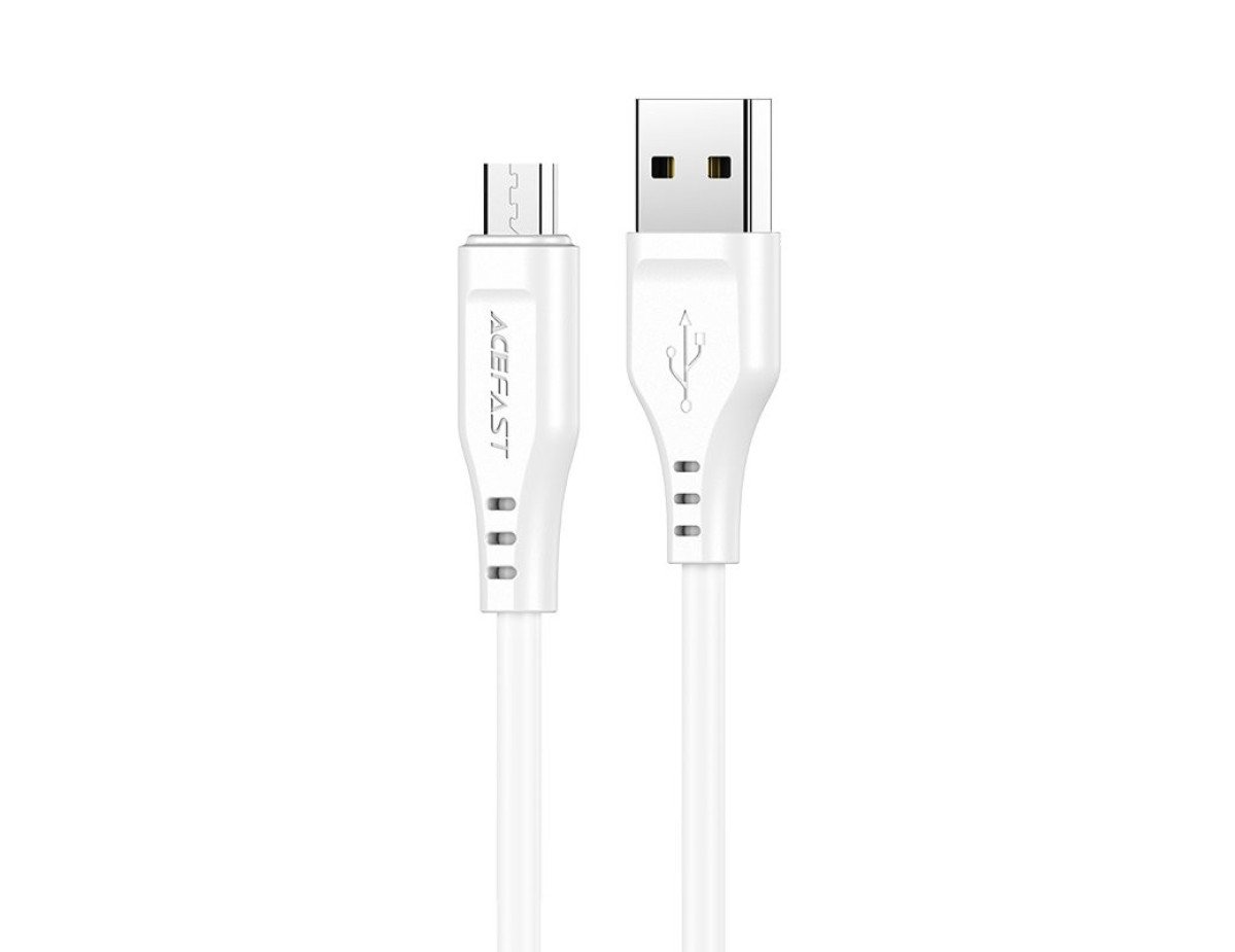 Καλώδιο σύνδεσης Acefast C3-09 USB-A σε Micro-USB 2.4A 1.2m Λευκό