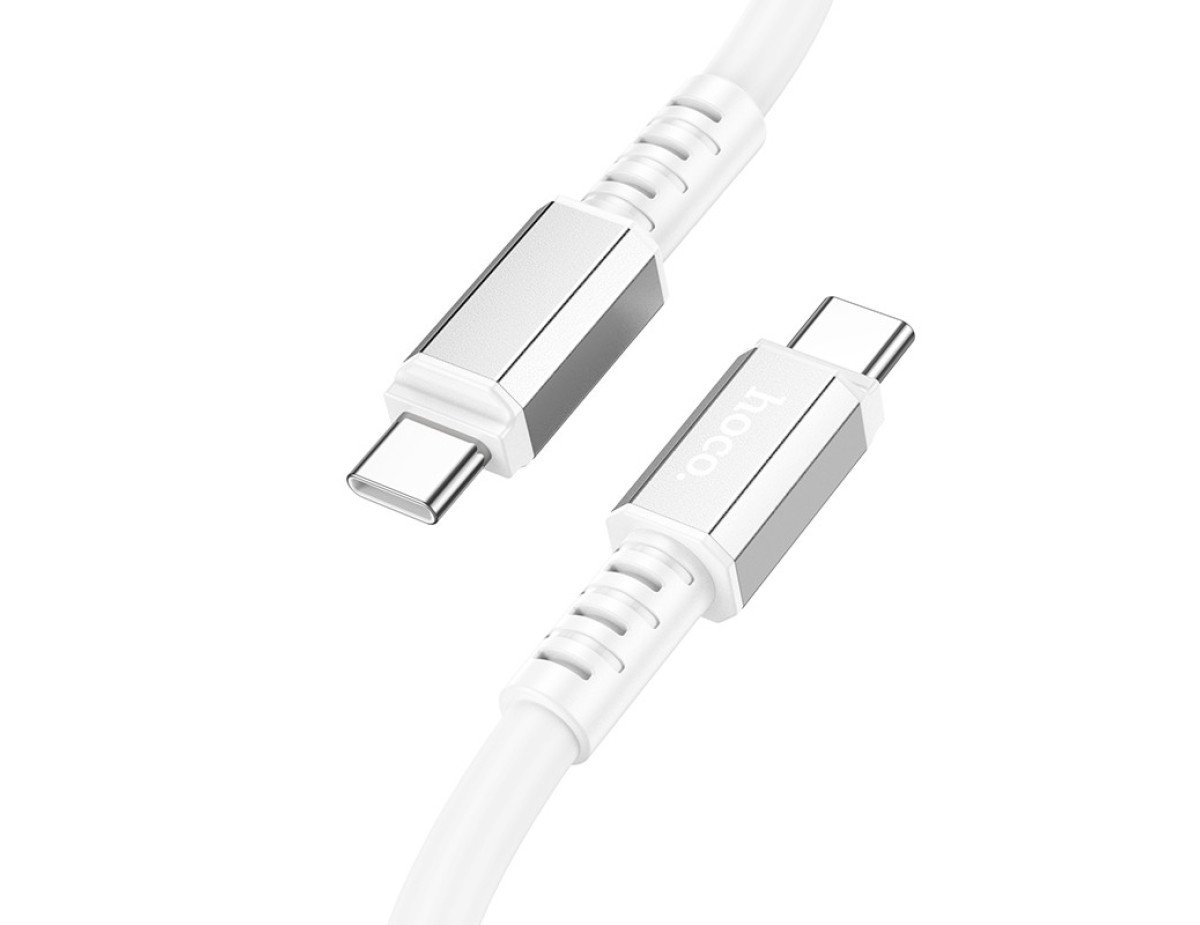 Καλώδιο Σύνδεσης Hoco X85 Strength USB-C σε USB-C 60W 20V/3A Λευκό 1μ. Υψηλής Αντοχής