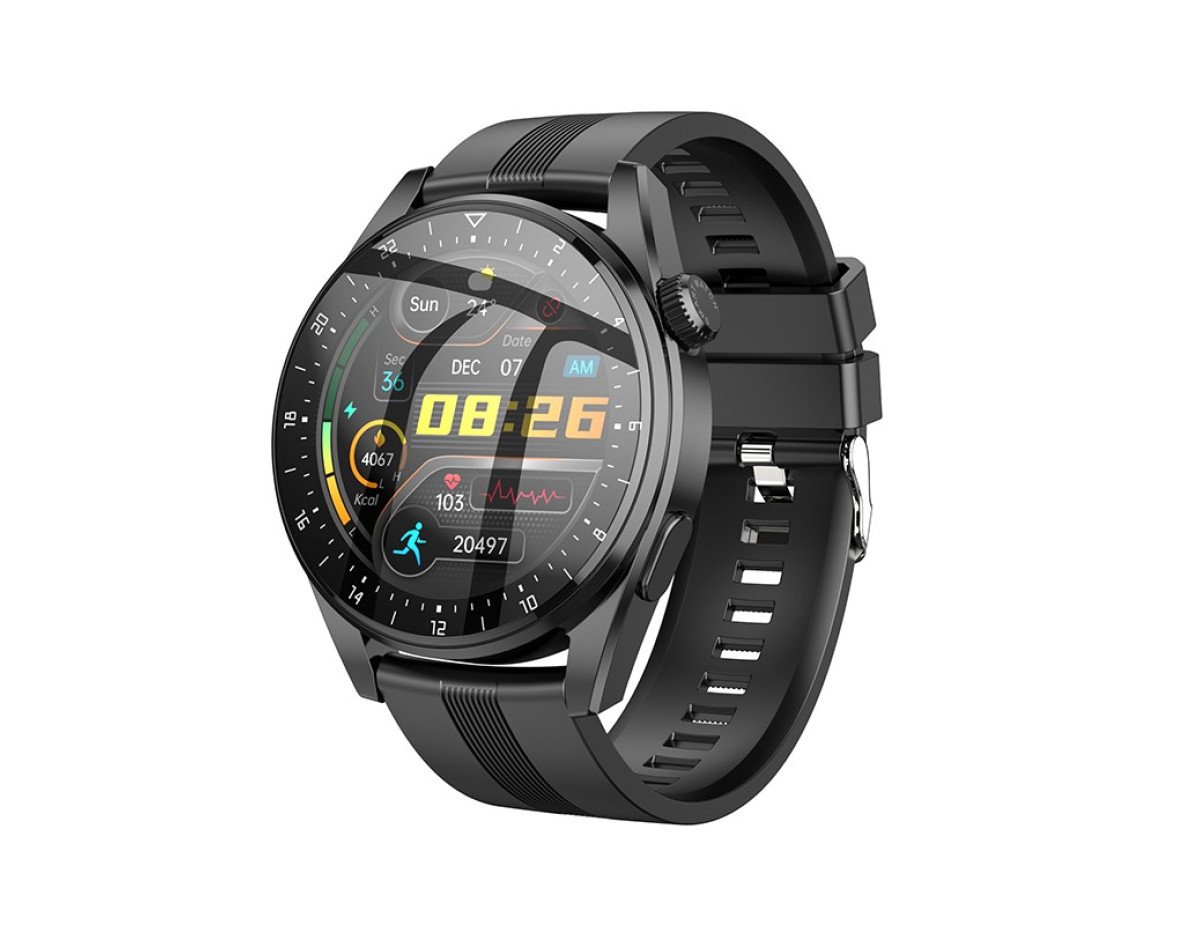 Smartwatch Hoco Y9 IP68 TFT HD IPS 5D Touch Screen 1.36" 300mAh με Δυνατότητα Κλήσεων Μαύρο