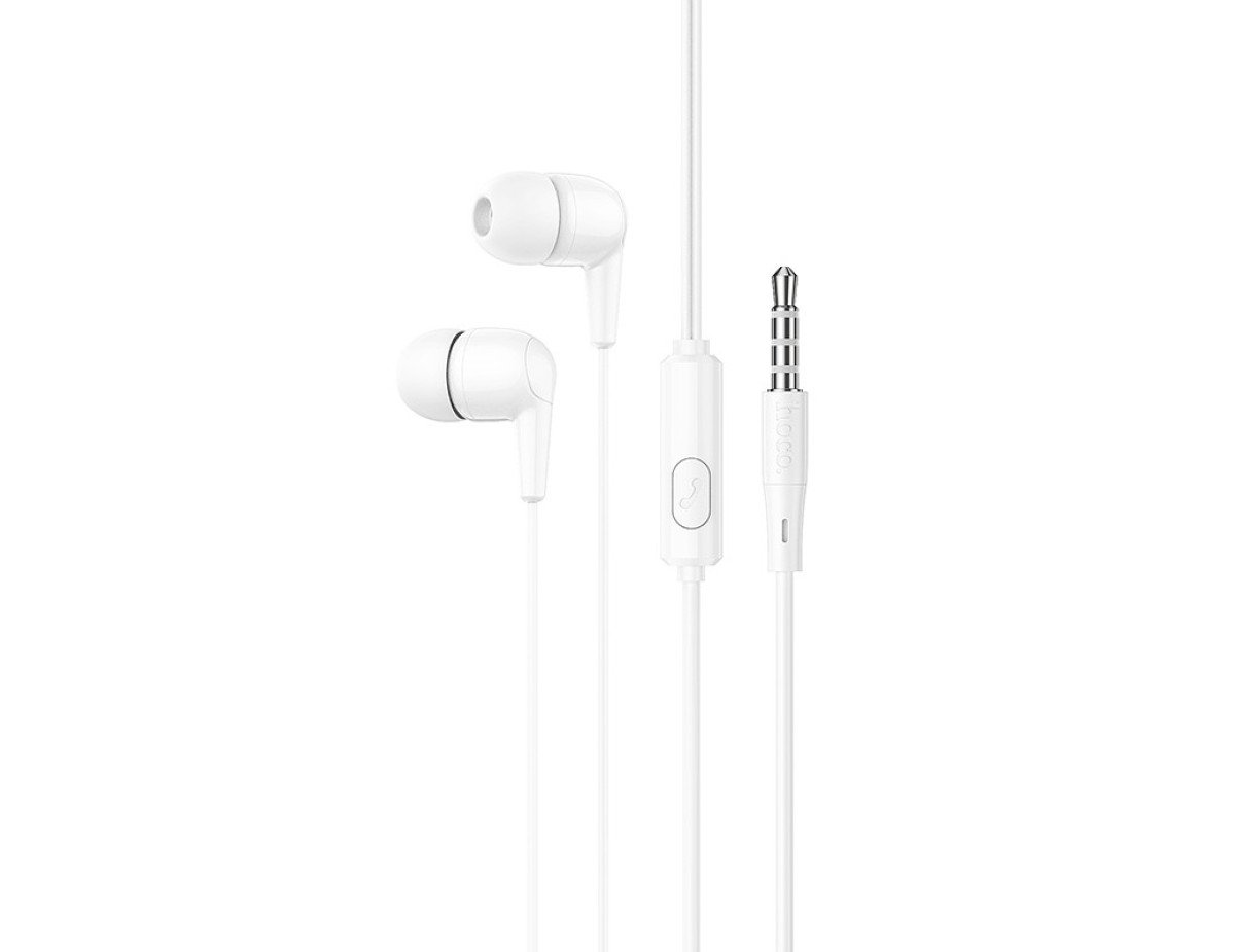 Hands Free Hoco M97 Enjoy Earphones Stereo 3.5mm με Μικρόφωνο και Πλήκτρο Λειτουργίας Λευκά