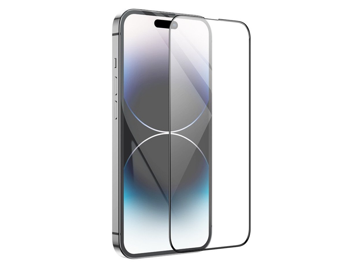 Tempered Glass Hoco A12 Plus Nano 3D Full Screen Edges Protection 9H για Apple iPhone 14 Pro Max με Μαύρο Περίγραμμα