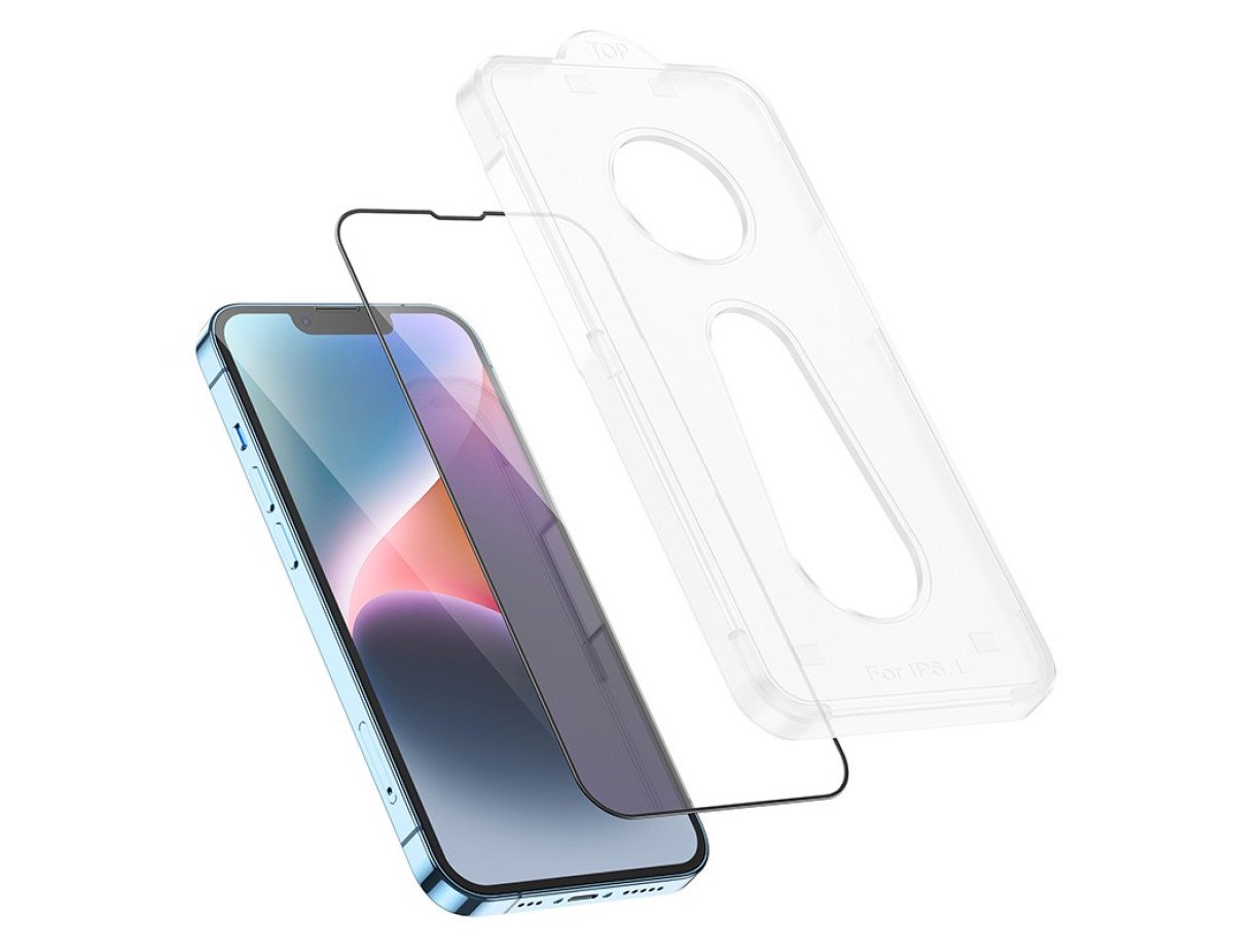 Tempered Glass Hoco A33 9Η Full Screen Protection 0.33mm Apple iPhone 14 Plus/13 Pro Max με Οδηγό Εύκολης Τοποθέτησης