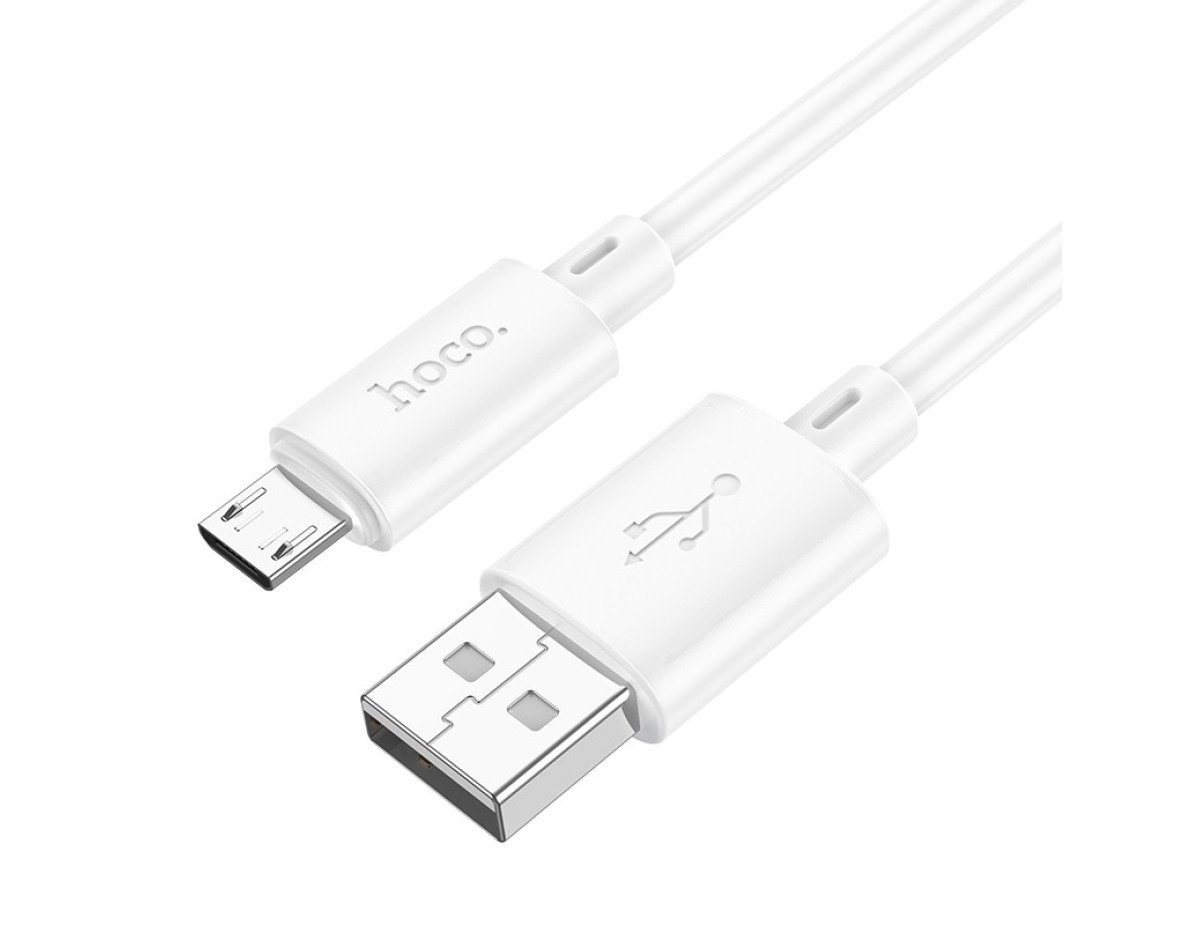 Καλώδιο σύνδεσης Hoco X88 USB σε Micro USB 2.4A για Γρήγορη Φόρτιση και Μεταφορά Δεδομένων 1m Λευκό