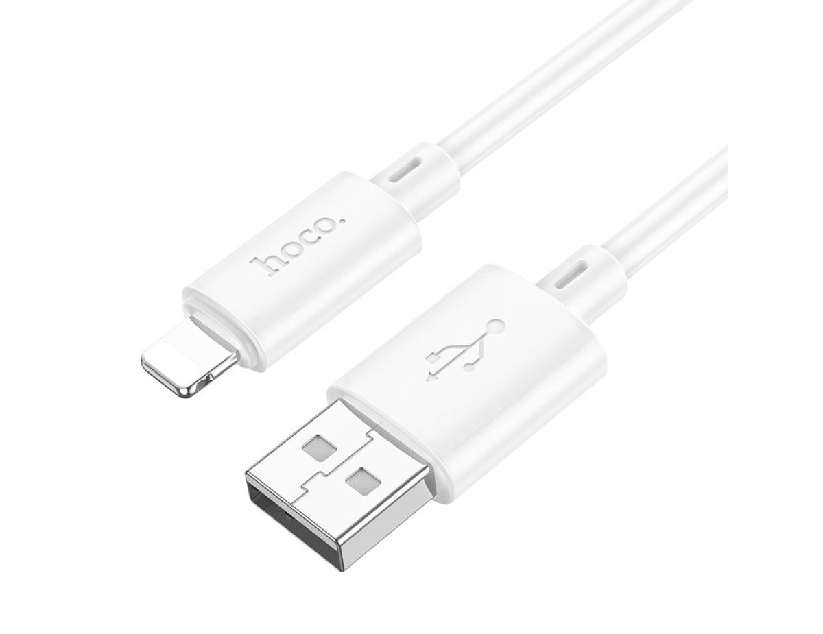 Καλώδιο σύνδεσης Hoco X88 USB σε Lightning 2.4A για Γρήγορη Φόρτιση και Μεταφορά Δεδομένων 1m Λευκό