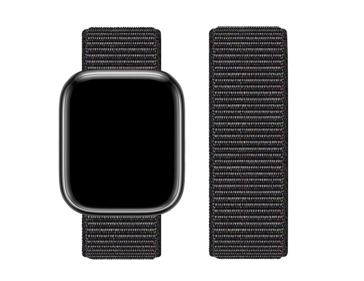 Watchband Hoco WA02 38/40/41mm από Nylon για Apple Watch series 1/2/3/4/5/6/7/8/SE Μαύρο