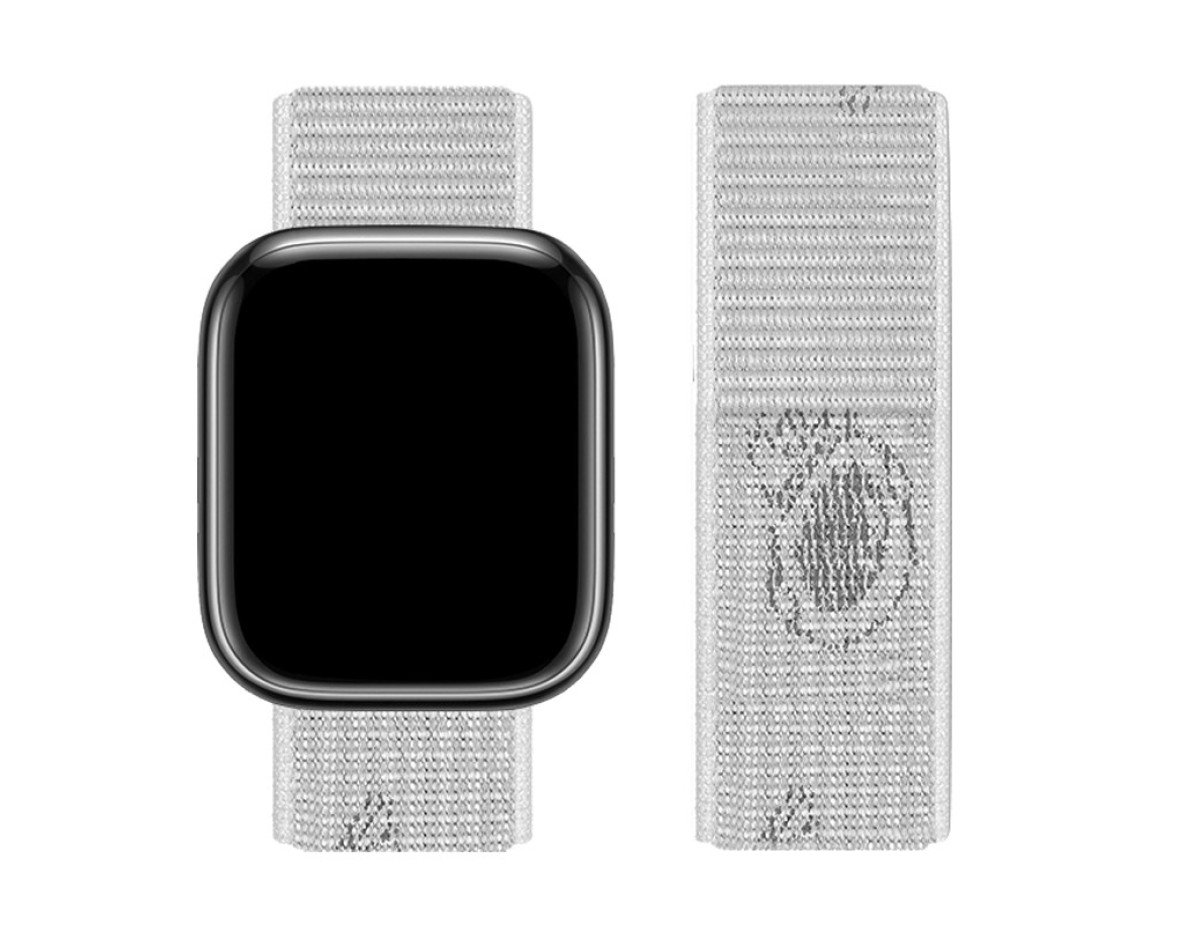 Watchband Hoco WA02 38/40/41mm από Nylon για Apple Watch series 1/2/3/4/5/6/7/8/SE Space White