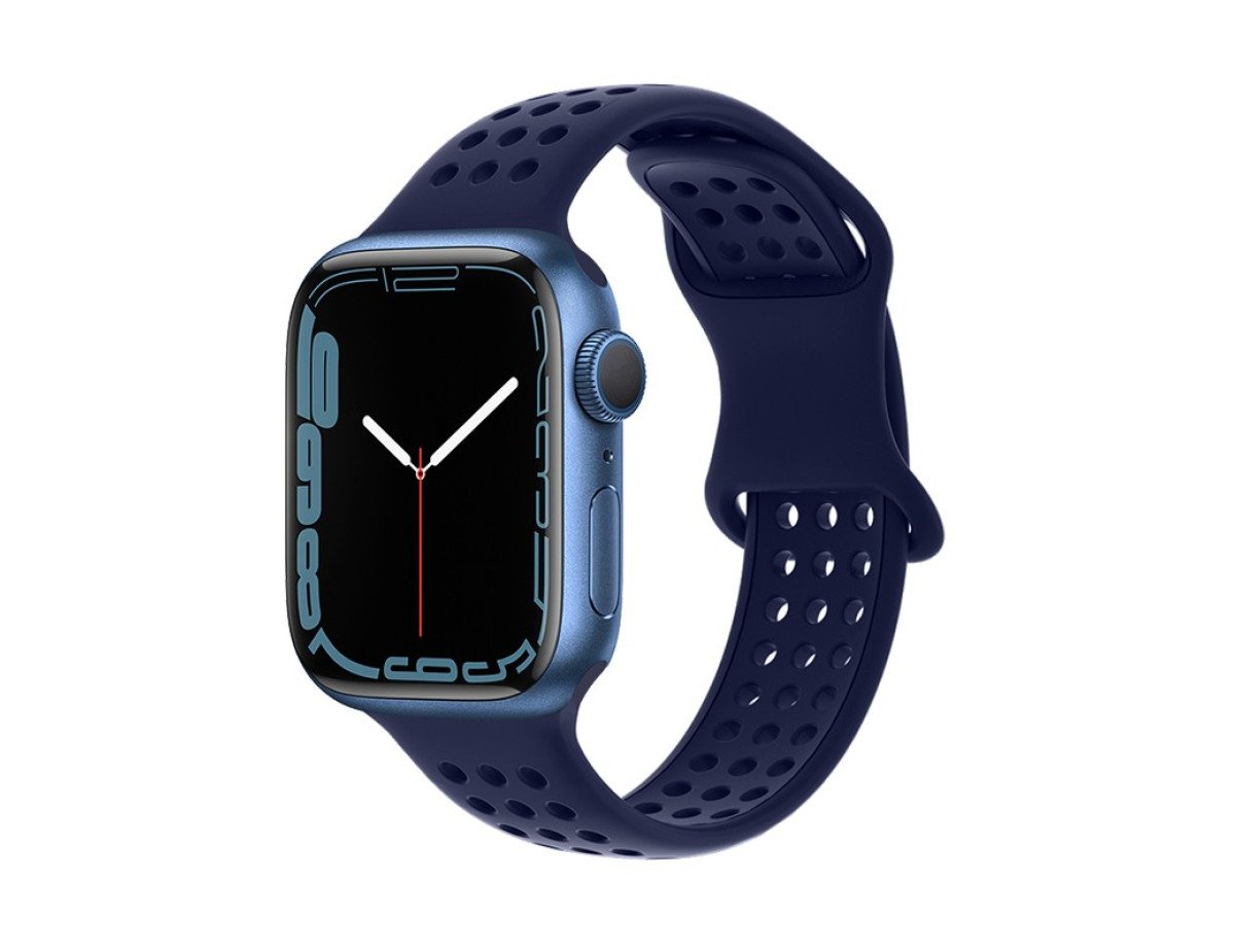 Watchband Hoco WA08 Flexible Honeycomb 38/40/41mm για Apple Watch 1/2/3/4/5/6/7/8/SE Evening Blue Silicon Band