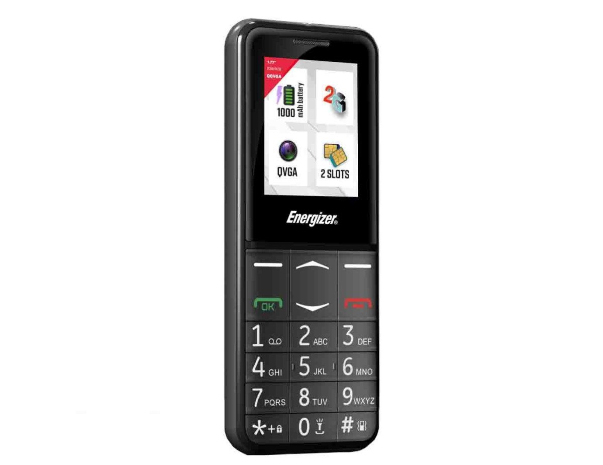 Energizer Feature E4 32MB/2GB Dual Sim 2G 1.77" Μαύρο, με πλήκτρο SOS