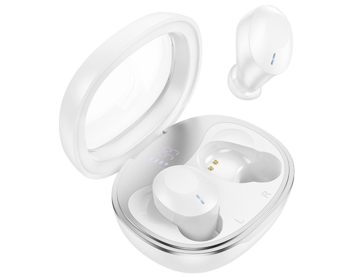 Wireless Hands Free Hoco EQ3 Smart TWS V5.3 με Πλήκτρο Ελέγχου Συμβατό με Siri και 7h Ώρες Λειτουργίας Λευκά