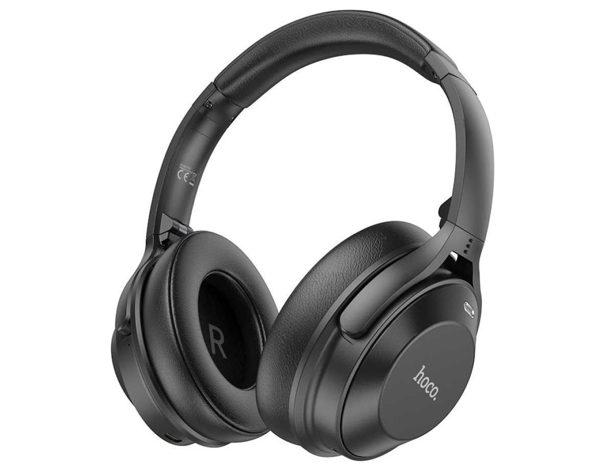 Wireless Ακουστικά Stereo Hoco W37 Sound V5.3 500mAh AUX Active Noise Cancellation Μαύρα