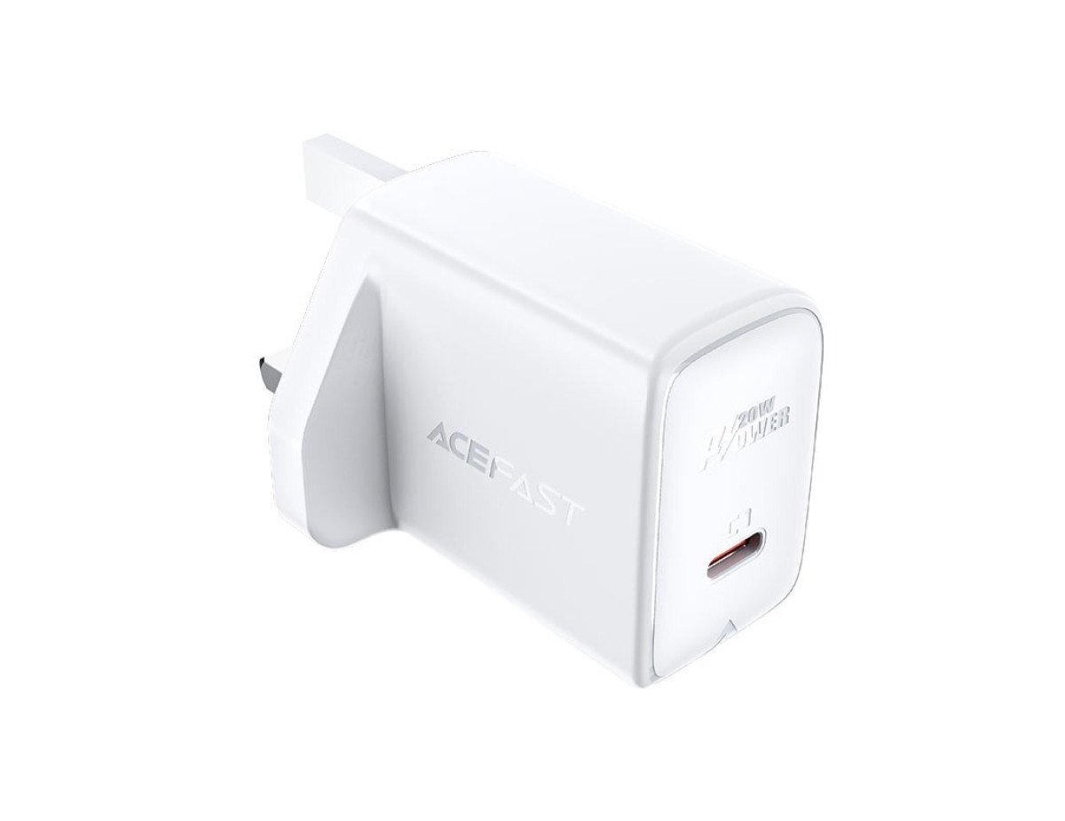 Φορτιστής Ταξιδίου Acefast A4 Fast Charging USB-C PD20W Λευκός με UK Plug