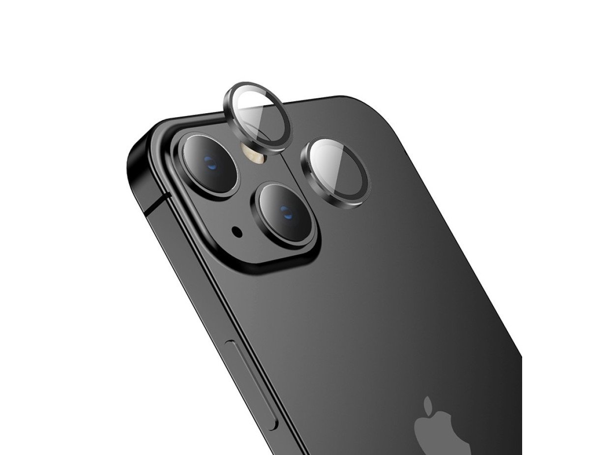 Προστασία Κάμερας Hoco 3D Metal V12 Plus για Apple iPhone 15 / iPhone 15 Plus  Μαύρο