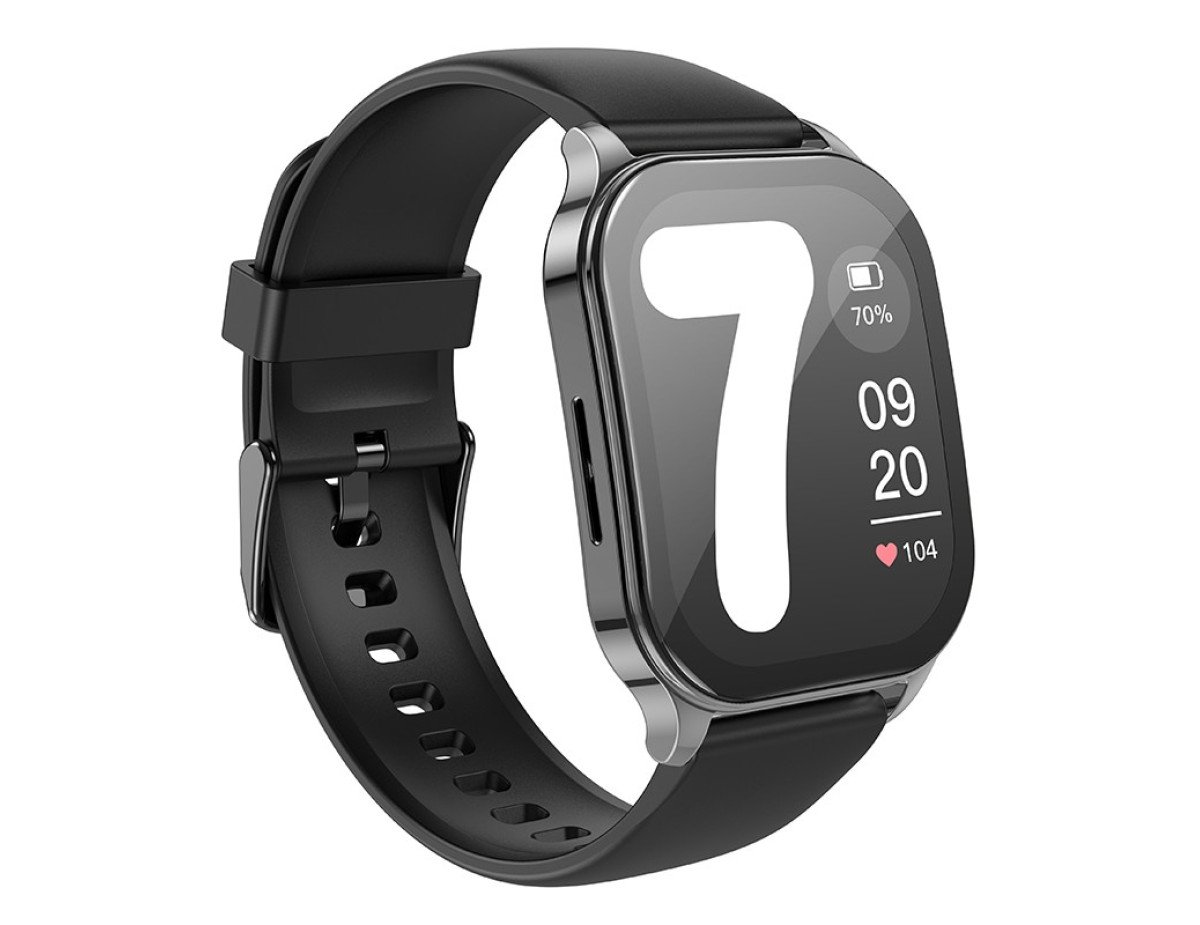 Smartwatch Hoco Y19 IP68 AMOLED Οθόνη 1.96" 300mAh V5.2 με Δυνατότητα Κλήσεων Γκρι