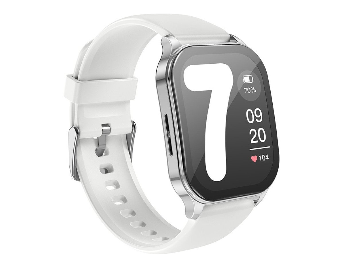 Smartwatch Hoco Y19 IP68 AMOLED Οθόνη 1.96" 300mAh V5.2 με Δυνατότητα Κλήσεων Ασημί