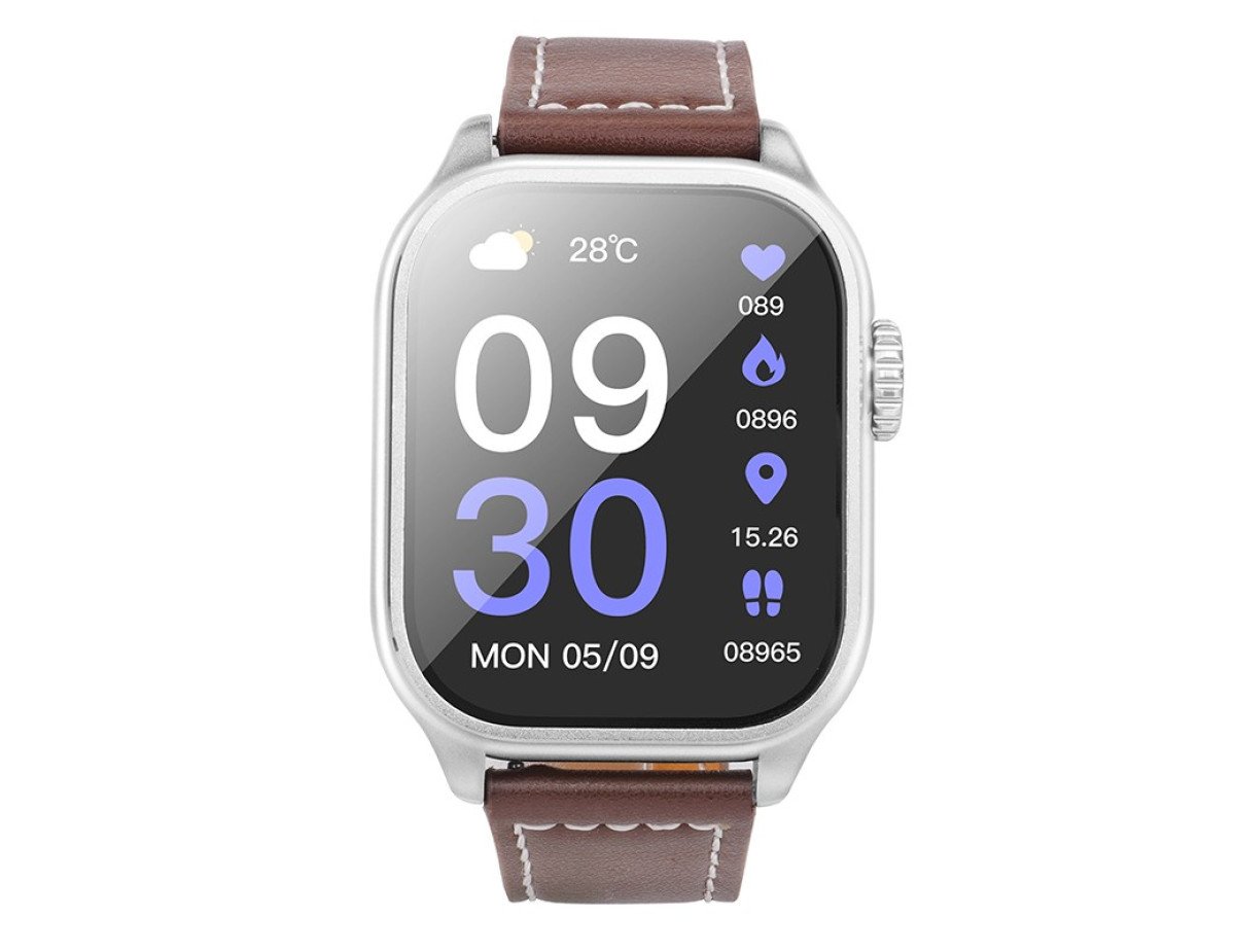 Smartwatch Hoco Y17 IP67 IPS Οθόνη 2.03" 300mAh V5.0 με Δυνατότητα Κλήσεων Ασημί