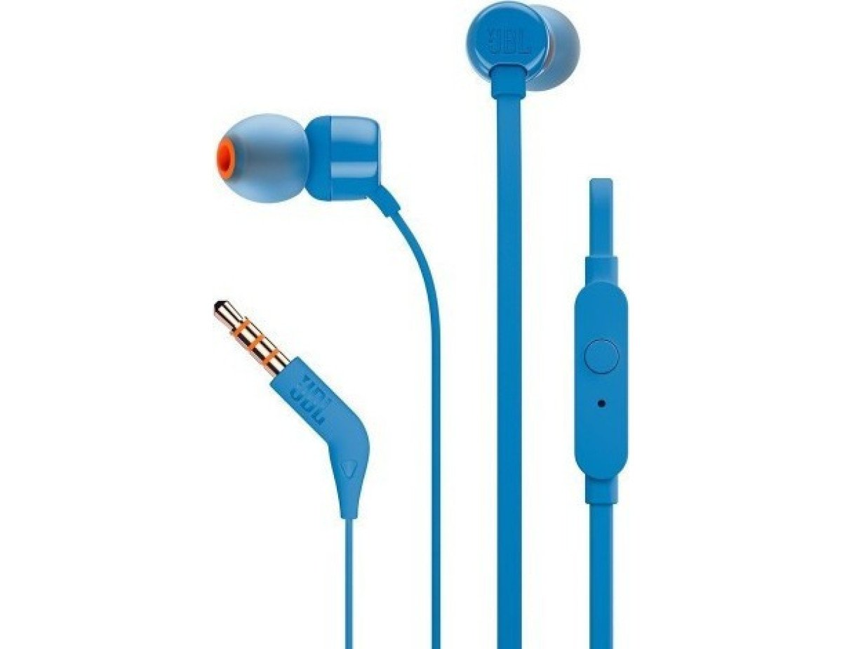 Hands Free JBL Tune 160 In-ear 3.5mm 9mm Dynamic Driver Pure Bass Sound με Μικρόφωνο JBLT160BLU Μπλε