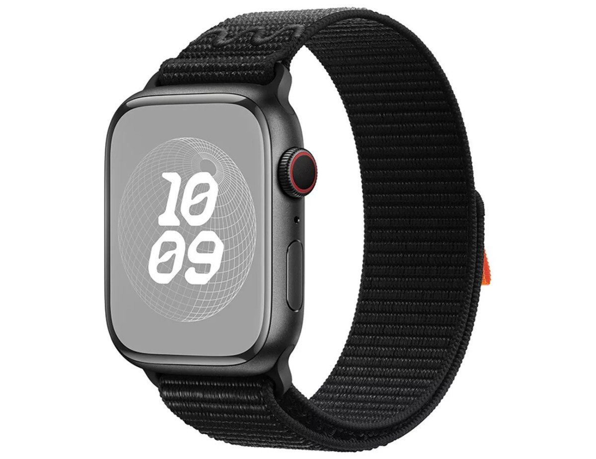 Watchband Noozy 38mm/40mm/41mm για Apple Watch 1/2/3/4/5/6/7/8/9/se/ultra 1/ultra 2 Μαύρο Nylon Band