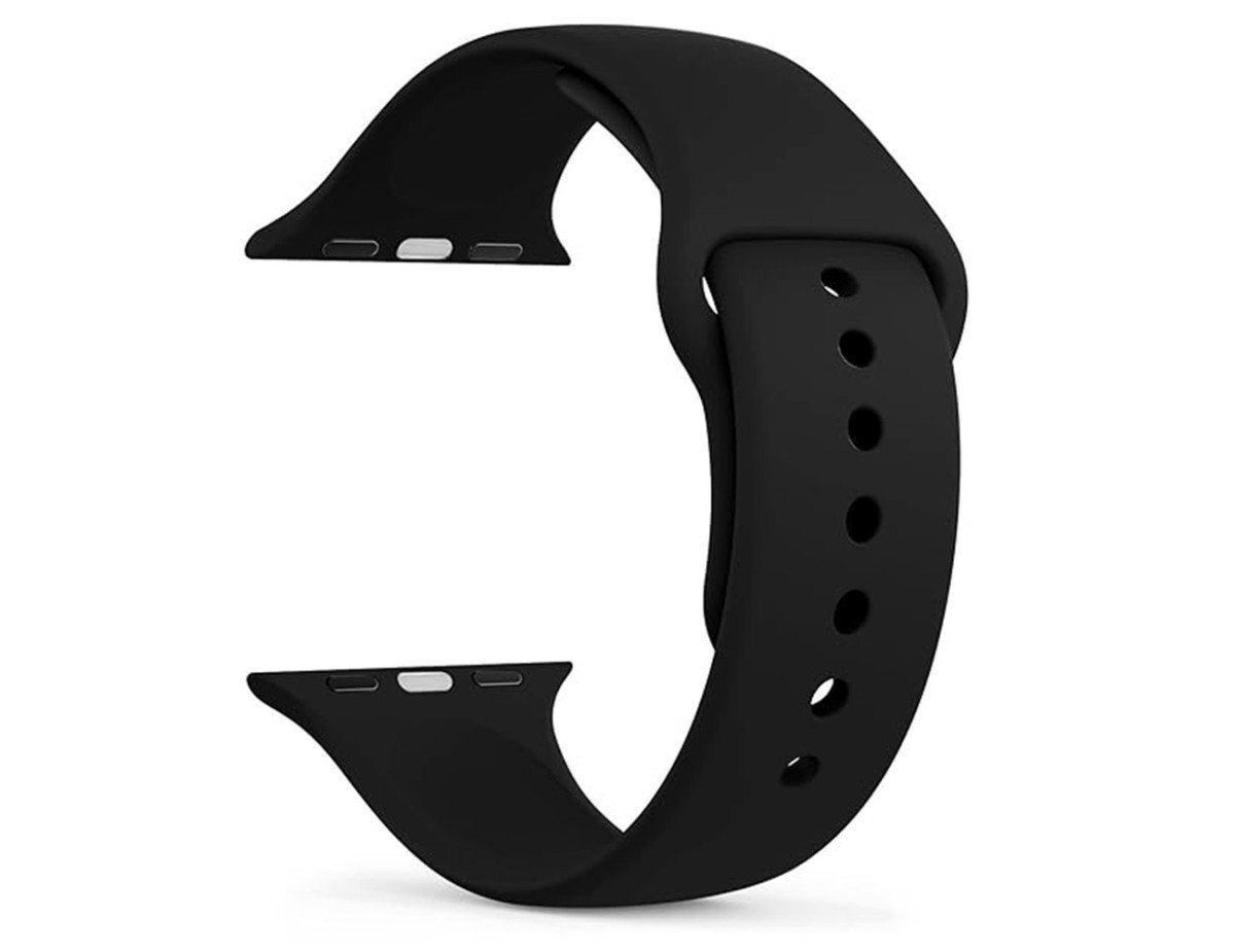 Watchband Noozy 38mm/40mm/41mm για Apple Watch 1/2/3/4/5/6/7/8/9/se/ultra 1/ultra 2 Μαύρο Silicon Band