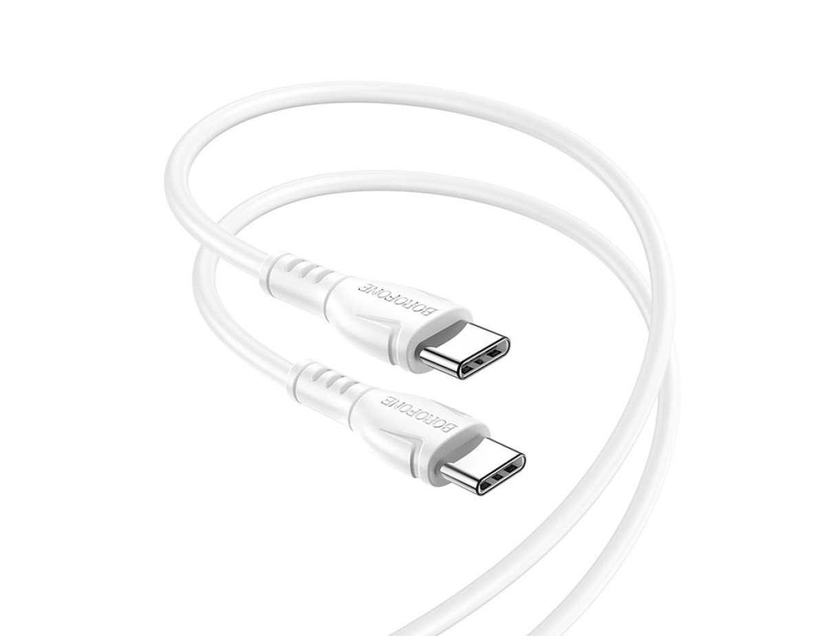 Καλώδιο σύνδεσης Borofone BX51 Triumph USB-C σε USB-C 60W 1μ Λευκό