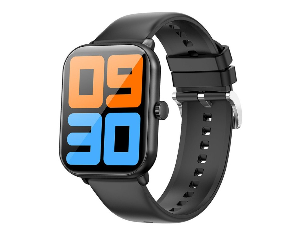 Smartwatch Hoco Y3 Pro IP67 Screen 1.95" 350mAh v5.1 με Δυνατότητα Κλήσεων Silicon Band Μαύρο