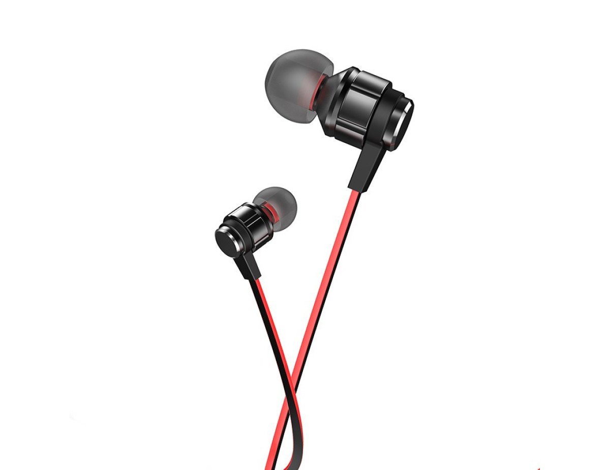 Hands Free Hoco M85 Platinum Sound Universal Earphones Stereo 3.5mm Deep Bass Μαύρο 1.2m