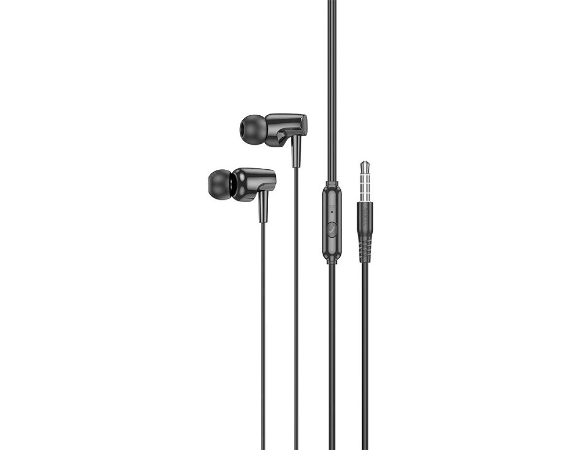 Hands Free Hoco M112 Story Universal Earphones Hi-Fi Stereo 3.5mm Μαύρο 1.2m