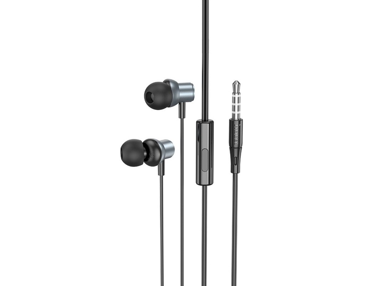 Hands Free Hoco M110 Encourage Universal Earphones Hi-Fi Stereo Deep Sound 3.5mm Γκρι 1.2m