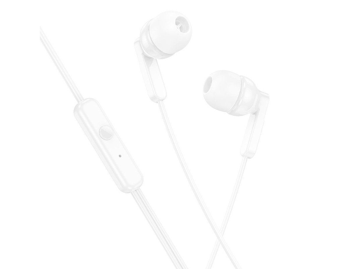 Hands Free Hoco M121 Bright Universal Earphones Hi-Fi Stereo 3.5mm Λευκό 1.2m