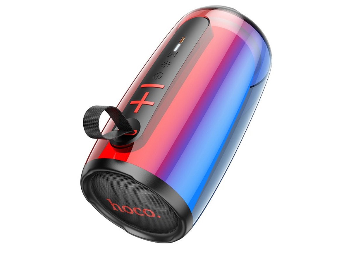 Φορητό Ηχείο Wireless Hoco HC18 Jumper V5.1 TWS 10W 2400mAh FM Micro SD USB AUX 360° LED Μαύρο