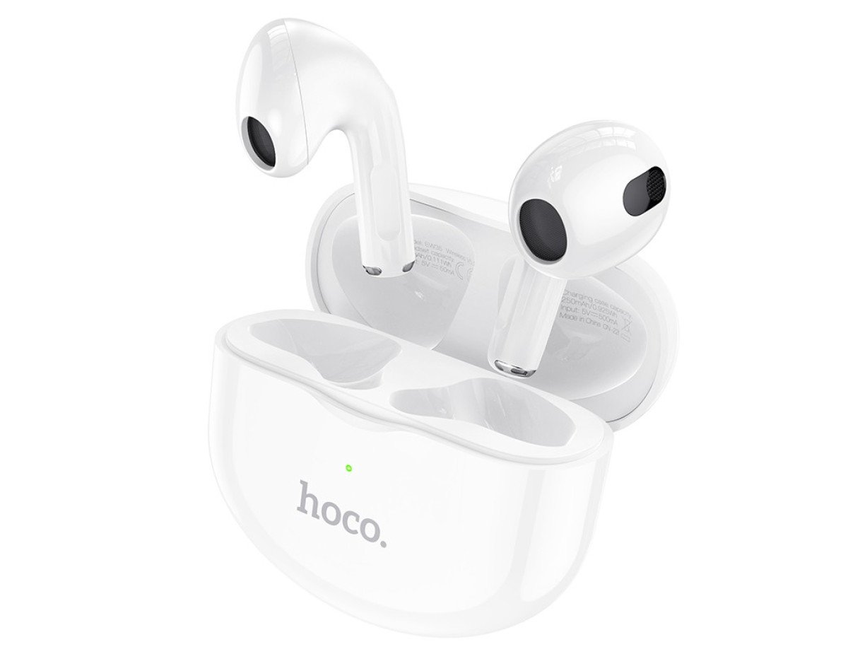 Wireless Hands Free Hoco EW35 Sonido V5.3 250mAh με Εναλλαγή Master/Slave και 4 Ώρες Ομιλίας Λευκά