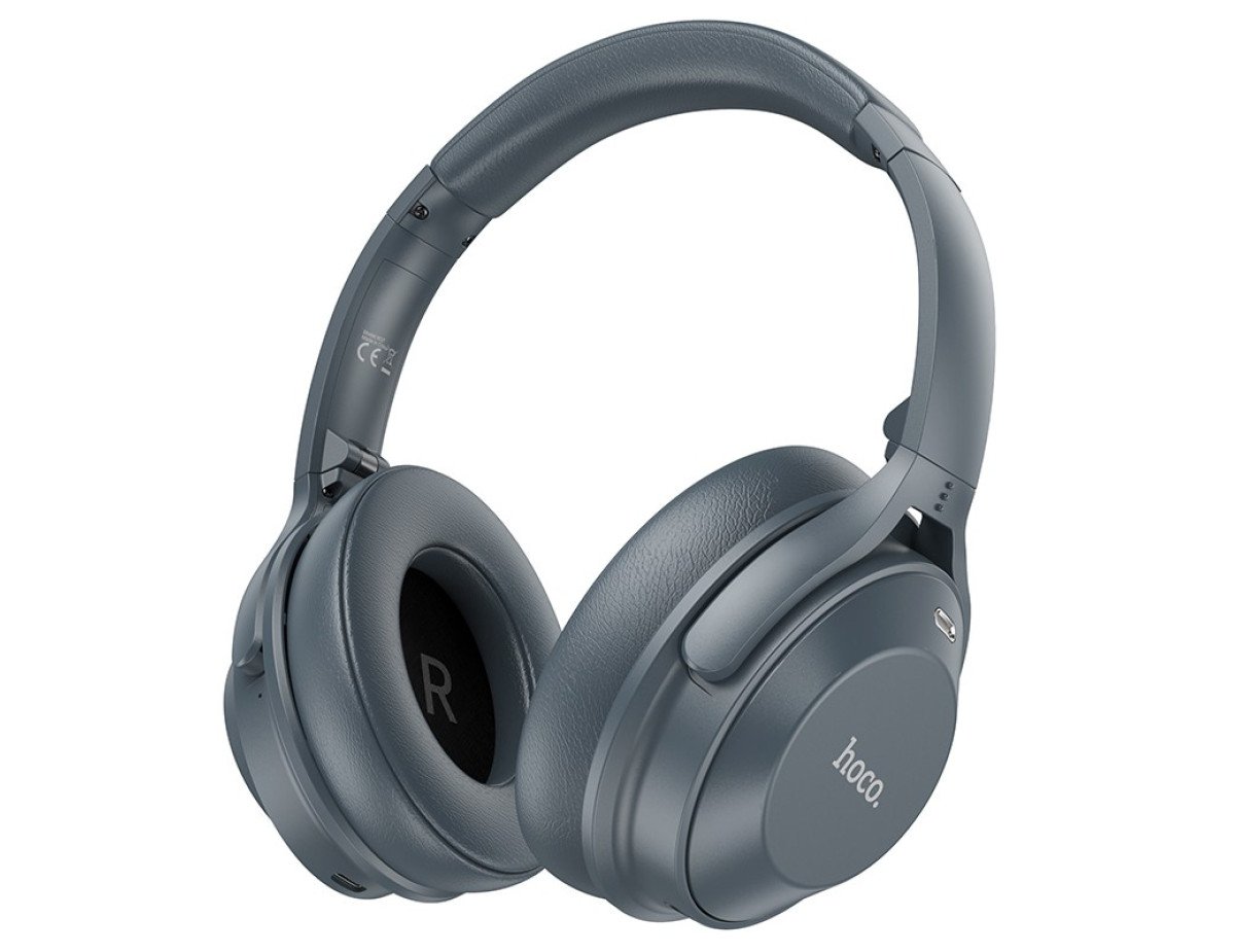 Wireless Ακουστικά Stereo Hoco W37 Sound V5.3 500mAh AUX Active Noise Cancellation Μπλε