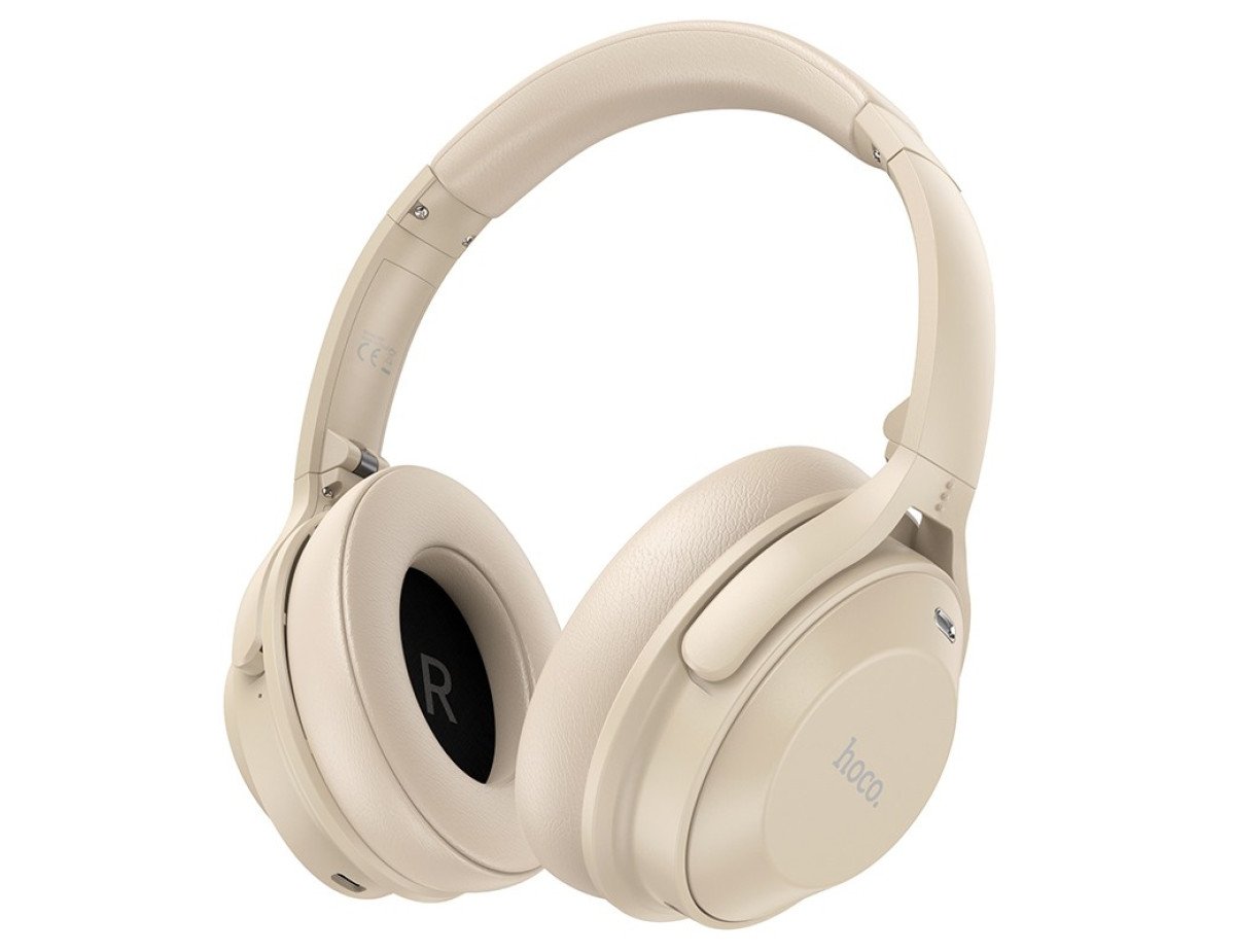 Wireless Ακουστικά Stereo Hoco W37 Sound V5.3 500mAh AUX Active Noise Cancellation Χρυσαφί