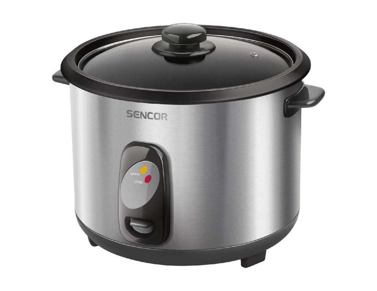 Ατμομάγειρας Ρυζιού Rice Cooker 1,8lt Stainless Steel Sencor SRM 1800SS Ασημί