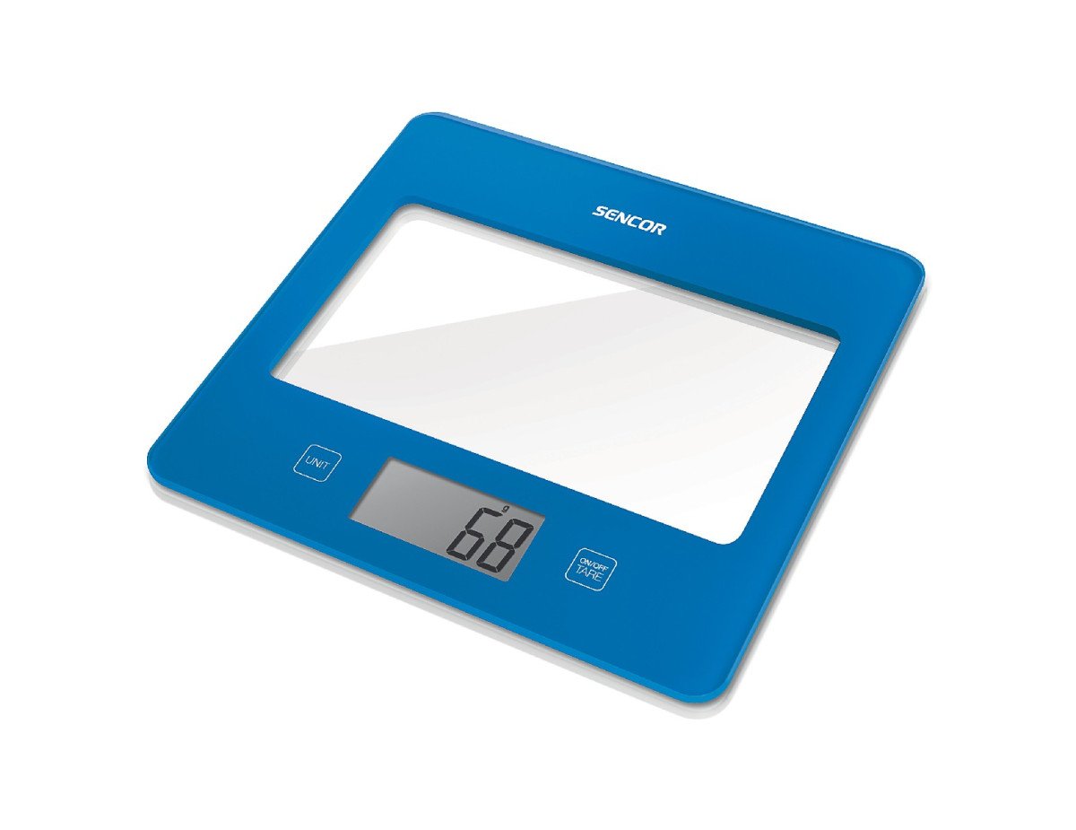 Ζυγαριά Κουζίνας 5kg UltraSlim Glass Sencor SKS 5032BL Μπλε