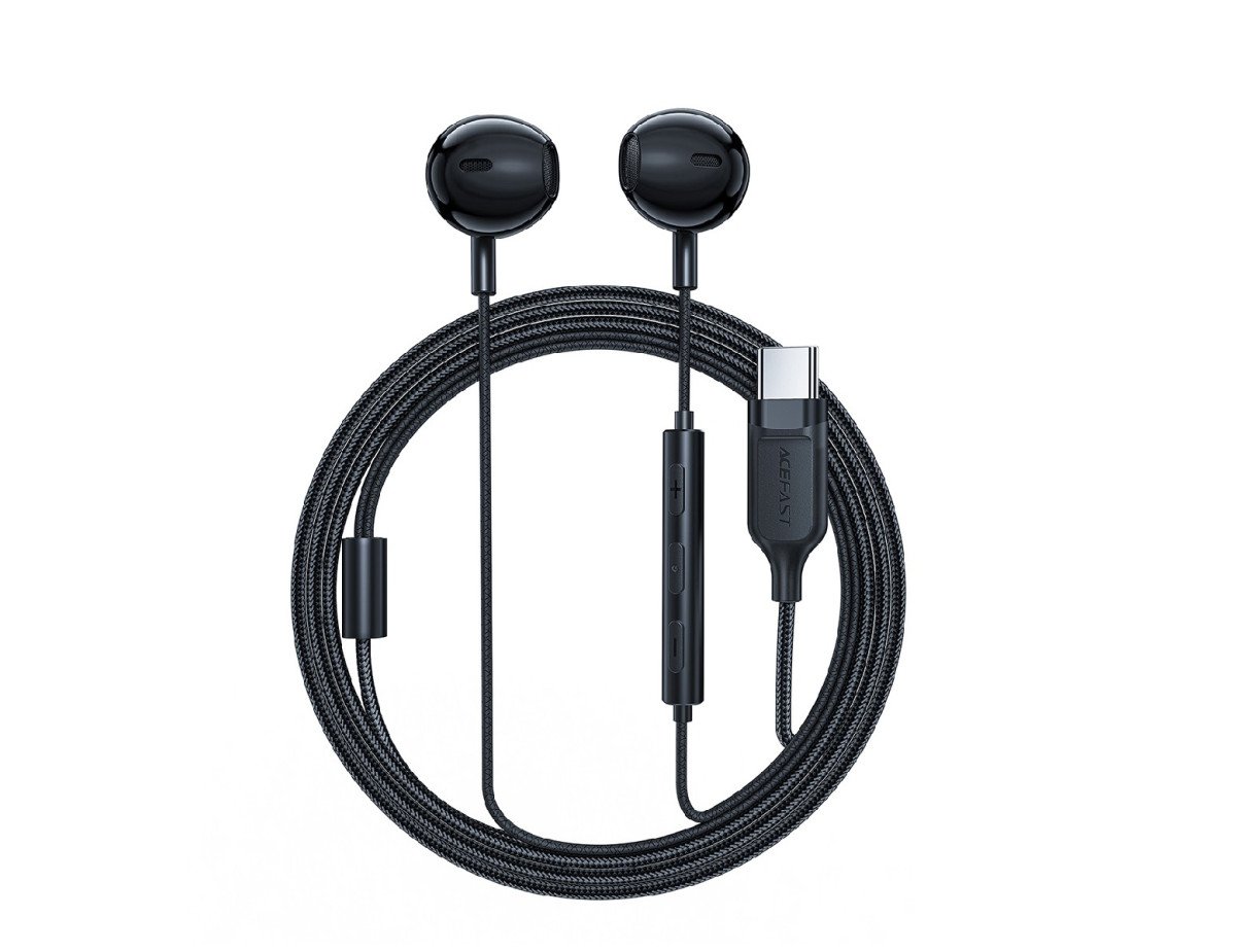 Hands Free Acefast L2 Earphones Stereo USB-C Μαύρο 1.2m