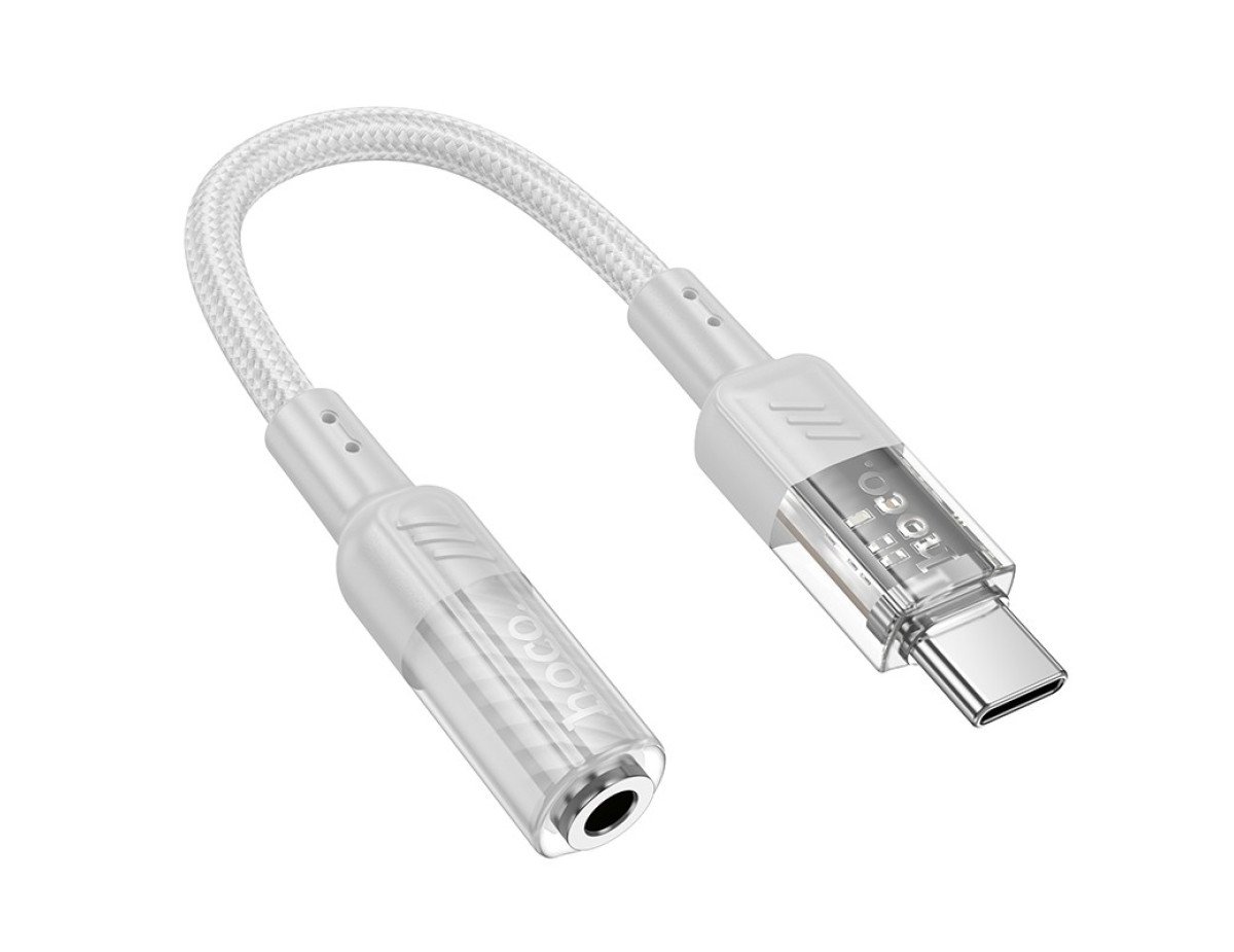 Εξωτερική Κάρτα Ήχου Hoco LS37 USB-C 3.5mm για Μικρόφωνο και Ήχο Γκρι