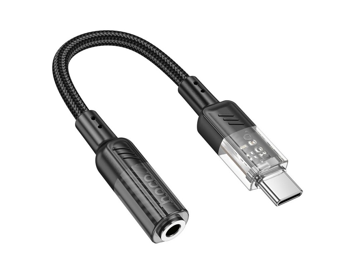 Εξωτερική Κάρτα Ήχου Hoco LS37 USB-C 3.5mm για Μικρόφωνο και Ήχο Μαύρο